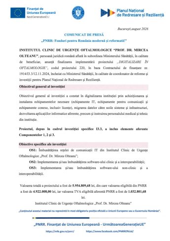 Comunicat de presa - PNRR